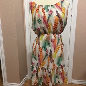 Pretty Feathery Dress Bisou Bisou Michelle Bohbot